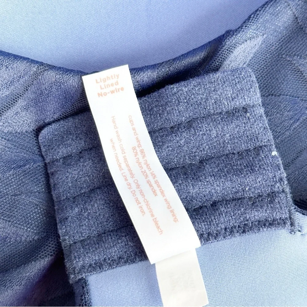 Cacique Invisible Lace Backsmoother Balconette Bra Size 48DD Maritime Blue